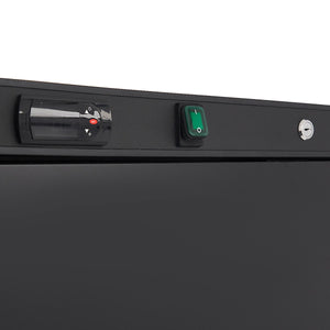 Vrieskast - 600 L - 6 Vaste Roosters - Zwart
