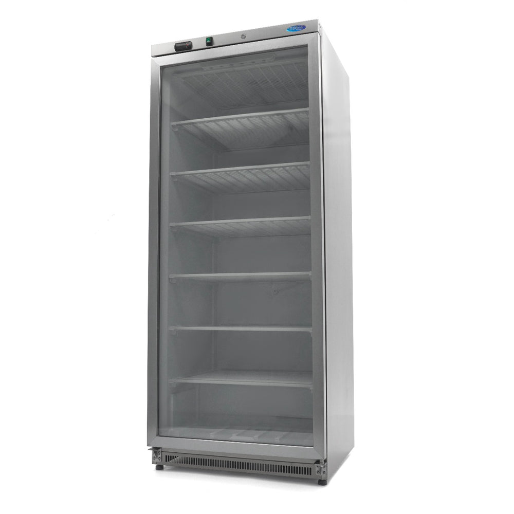 Vrieskast - 600 L - Rvs - met Glazen Deur