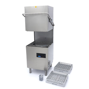 Doorschuifvaatwasser - 50 x 50 cm - met Afvoer-, Glansspoel- en Zeeppomp – 400V