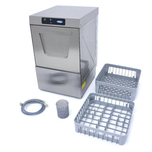 Horeca Vaatwasser - 40 x 40 cm - met Afvoer-, Glansspoel- en Zeeppomp - Digitaal Display -230V