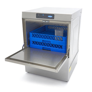 Horeca Vaatwasser - 50 x 50 cm - met Afvoer-, Glansspoel- en Zeeppomp - Digitaal Display - 400V