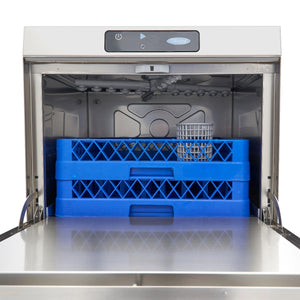 Horeca Vaatwasser - 50 x 50 cm - met Afvoer-, Glansspoel- en Zeeppomp - Digitaal Display - 400V