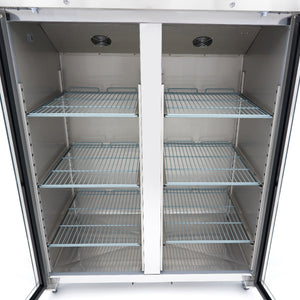 Vrieskast - 1200 L - 6 Verstelbare Roosters (2/1 GN) - Rvs - met Glazen Deur