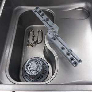 Doorschuifvaatwasser - 50 x 50 cm - met Afvoer-, Glansspoel- en Zeeppomp – 400V
