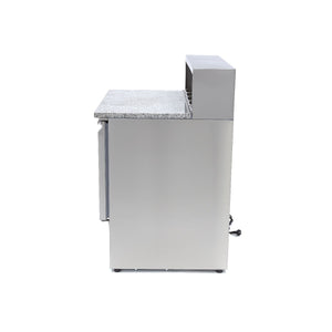 Pizzawerkbank - 90 cm - 2 Deuren - 5 x 1/6 GN - incl. RVS Afdekking