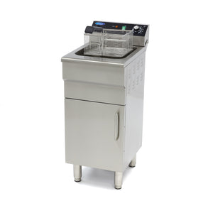 Frituurpan - 16 L - 1 Mand - met Tapkraan en Opbergruimte - 400V