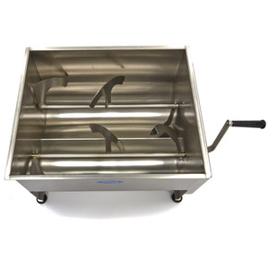 Vleesmenger - 60 L - 55 Kg Vlees - Dubbele As - Handmatig