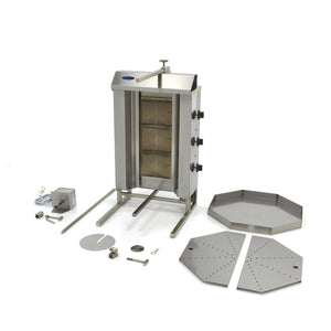 Shoarma Grill - 3 Branders - 30 Kg Vlees - Gas