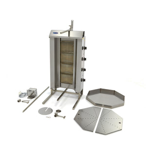 Shoarma Grill - 4 Branders - 50 Kg Vlees - Gas
